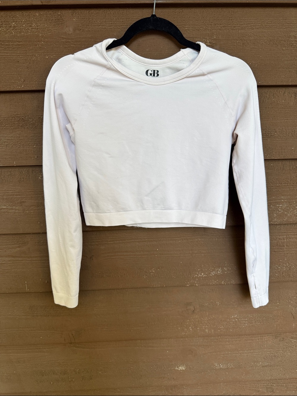Gianni Bini Women's Ballet Pink Cropped Crewneck Sweatshirt size L/XL